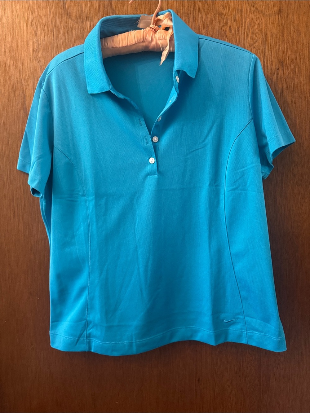 Nike Women's Short-Sleeve Polo Top - Teal Blue